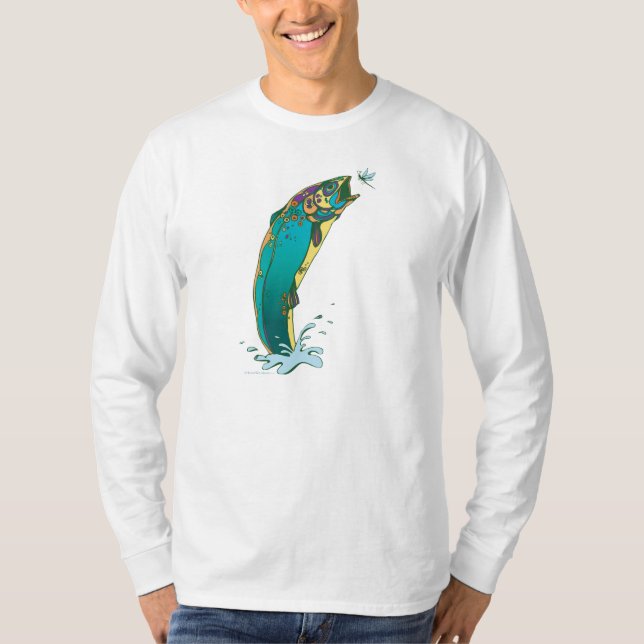 Psychedelic Trout Fishing T-Shirt (Front)