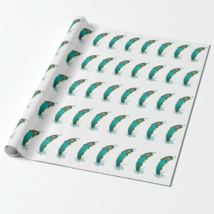 Psychedelic Trout Wrapping Paper