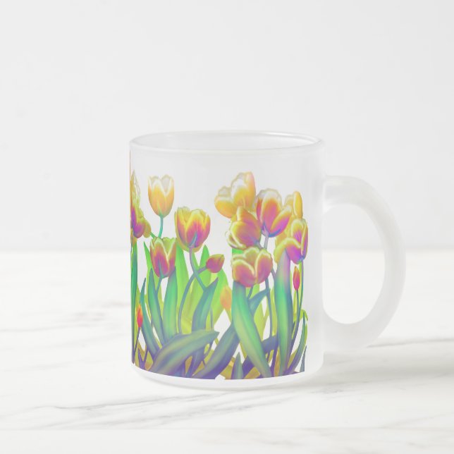 Psychedelic Tulip Garden Mug (Right)