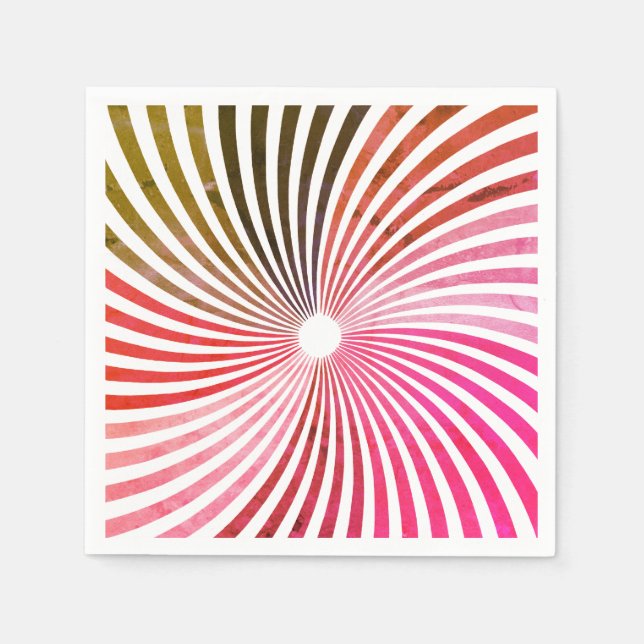 Psychedelic Twirl in Pink  Napkins (Front)