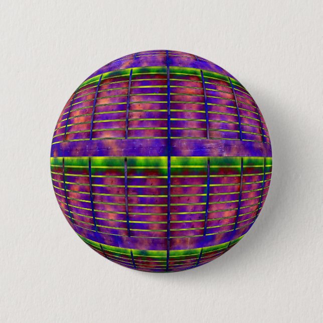 Psychedelic UFO Pinback Button (Front)
