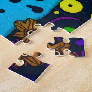 Psychedelic Vibrant Alien World Jigsaw Puzzle