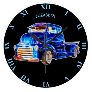 Blue Vintage Truck Art Wall Decor Zazzle