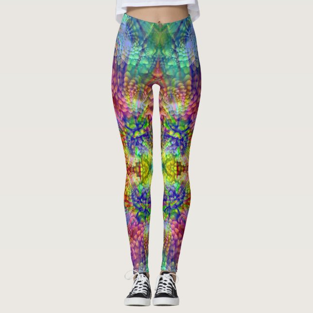 Psychedelic Vintage Kaleidoscope   Leggings (Front)