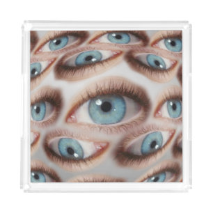 Psychedelic Vision: Abstract Eye Illusion Acrylic Tray