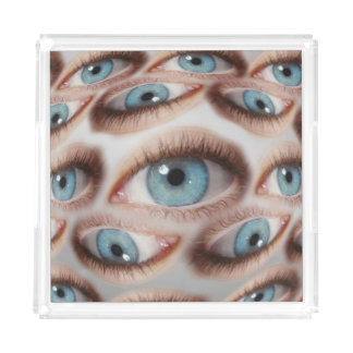 Psychedelic Vision: Abstract Eye Illusion Acrylic Tray