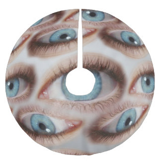 Psychedelic Vision: Abstract Eye Illusion Brushed Polyester Tree Skirt