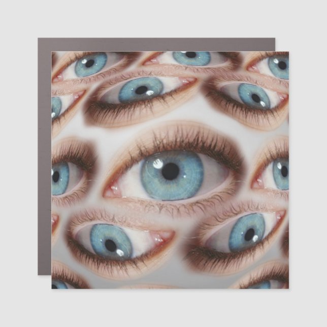 Psychedelic Vision: Abstract Eye Illusion Car Magnet (Front)