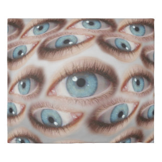 Psychedelic Vision: Abstract Eye Illusion Duvet Cover