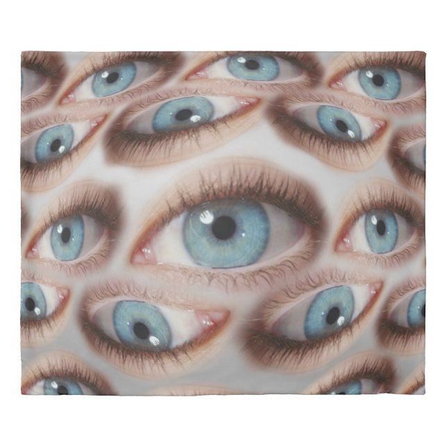 Psychedelic Vision: Abstract Eye Illusion Duvet Cover (Front)