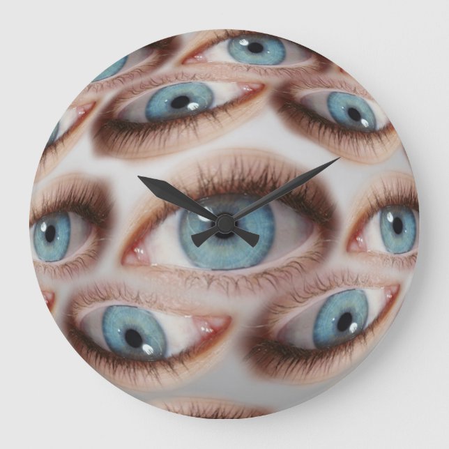 Psychedelic Vision: Abstract Eye Illusion Large Clock (Front)