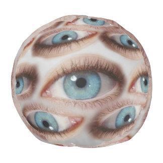 Psychedelic Vision: Abstract Eye Illusion Pouf