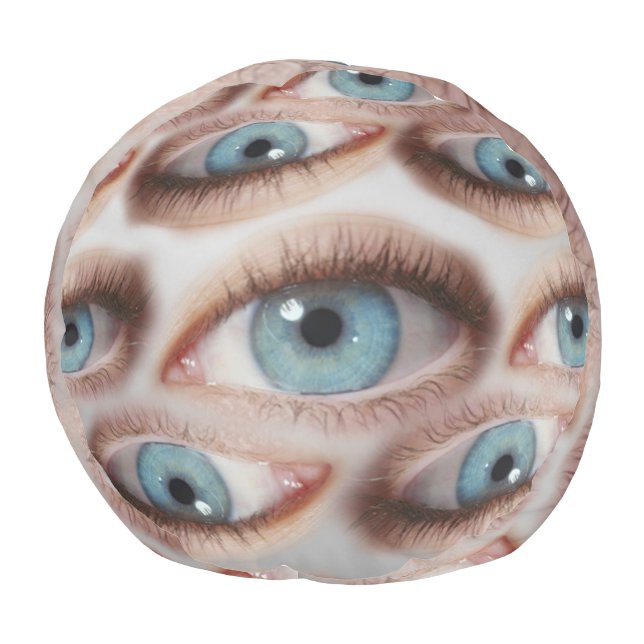 Psychedelic Vision: Abstract Eye Illusion Pouf (Bottom)