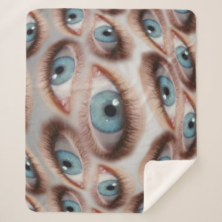 Psychedelic Vision: Abstract Eye Illusion Sherpa Blanket