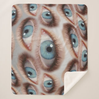 Psychedelic Vision: Abstract Eye Illusion Sherpa Blanket