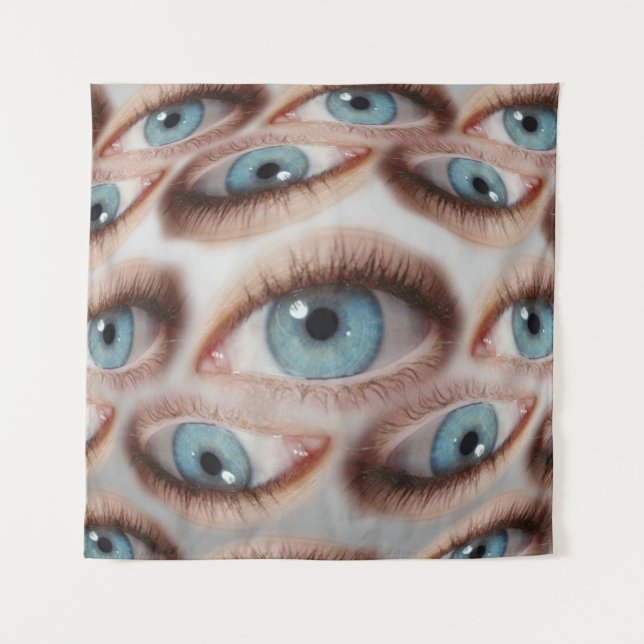 Psychedelic Vision: Abstract Eye Illusion Tapestry (Front)