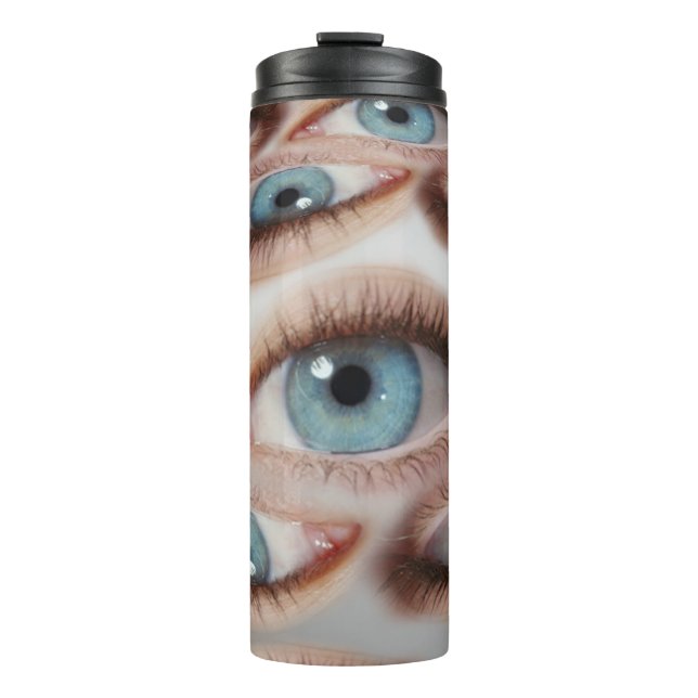 Psychedelic Vision: Abstract Eye Illusion Thermal Tumbler (Front)