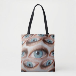 Psychedelic Vision: Abstract Eye Illusion Tote Bag