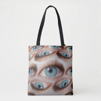 Psychedelic Vision: Abstract Eye Illusion Tote Bag