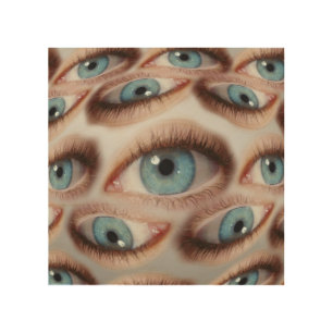 Psychedelic Vision: Abstract Eye Illusion Wood Wall Art