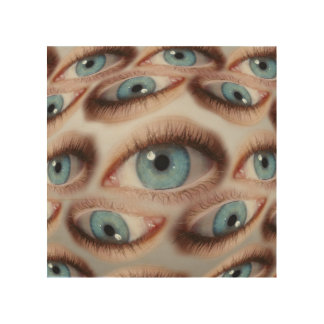 Psychedelic Vision: Abstract Eye Illusion Wood Wall Art