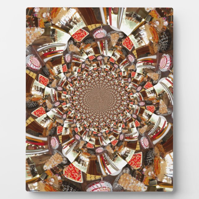 Psychedelic Vision of Brown Hues Plaque (Front)