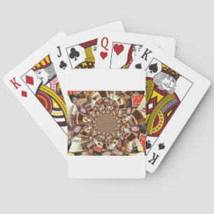 Psychedelic Vision of Brown Hues Poker Cards