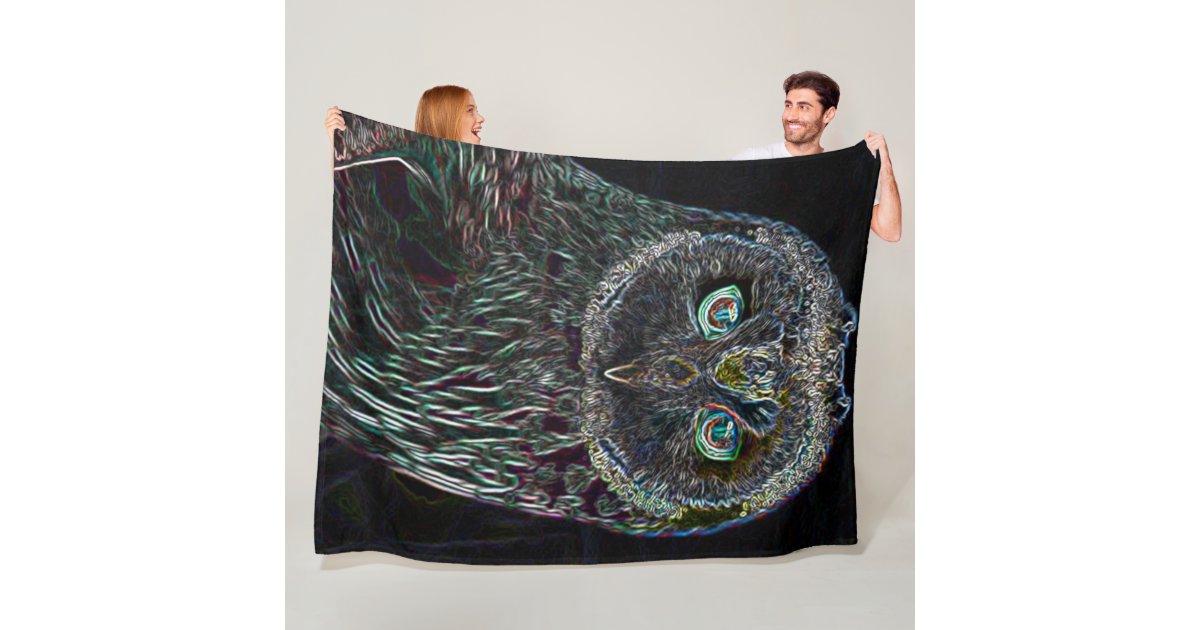 Psychedelic Vision Owl Spirit Animal Totem Fleece Blanket ...
