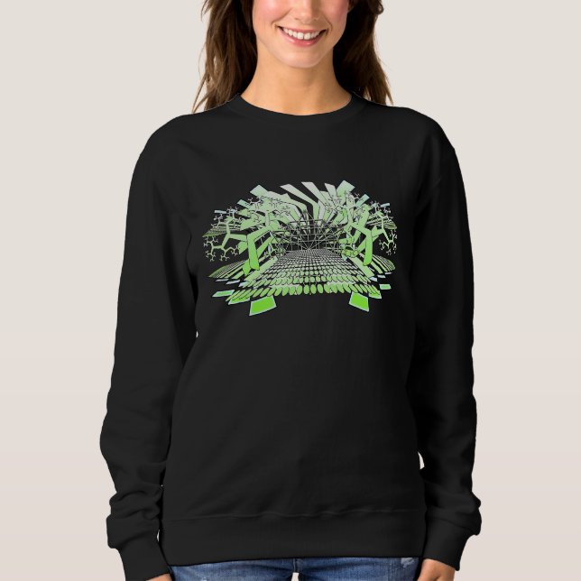 Psychedelic Visionary Art Geometric Awakening Asce Sweatshirt (Front)