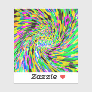 Psychedelic vortex sticker
