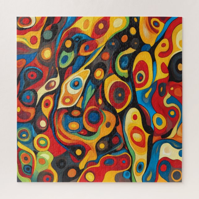 Psychedelic Warm Colors Jigsaw Puzzle (Vertical)