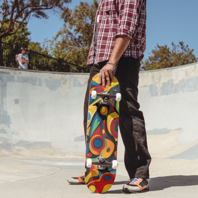 Psychedelic Warm Colors Skateboard (Outdoor 2)