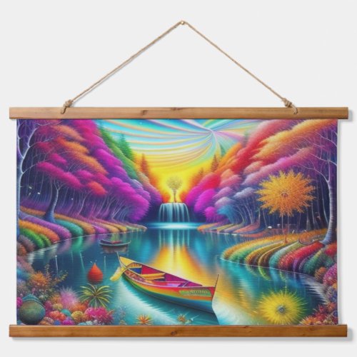 Psychedelic waters A Journey Through Colors Hanging Tapestry