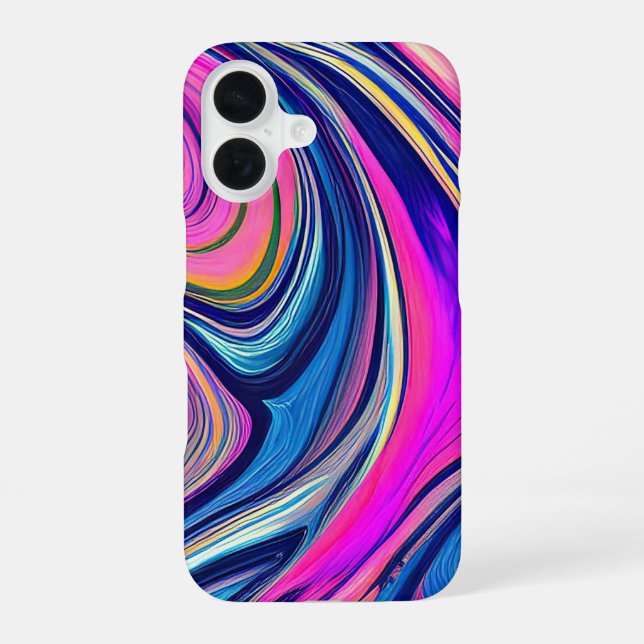 Psychedelic Wave Flow iPhone Case  (Back)