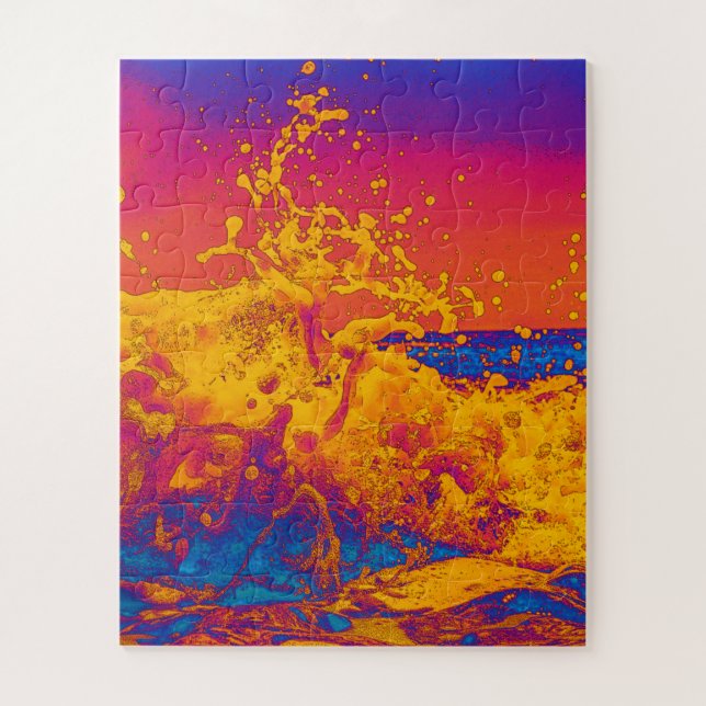 Psychedelic Wave Jigsaw Puzzle (Vertical)