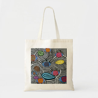 Psychedelic Wave Pattern Tote – Bold Abstract Art  Bag
