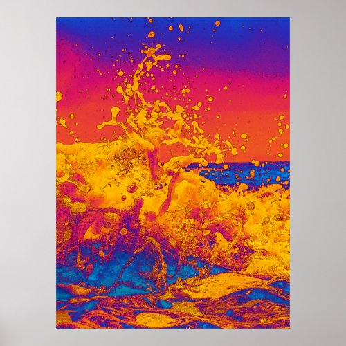 Psychedelic Wave Poster