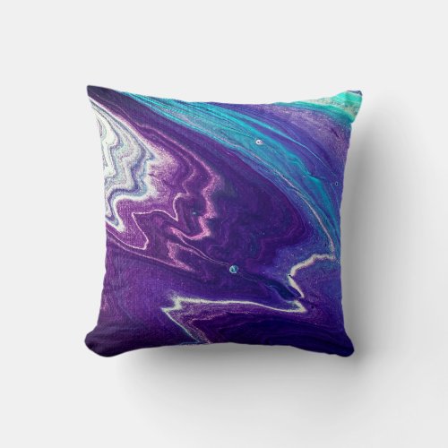 Psychedelic Wave Space Marble Galaxy Pillow