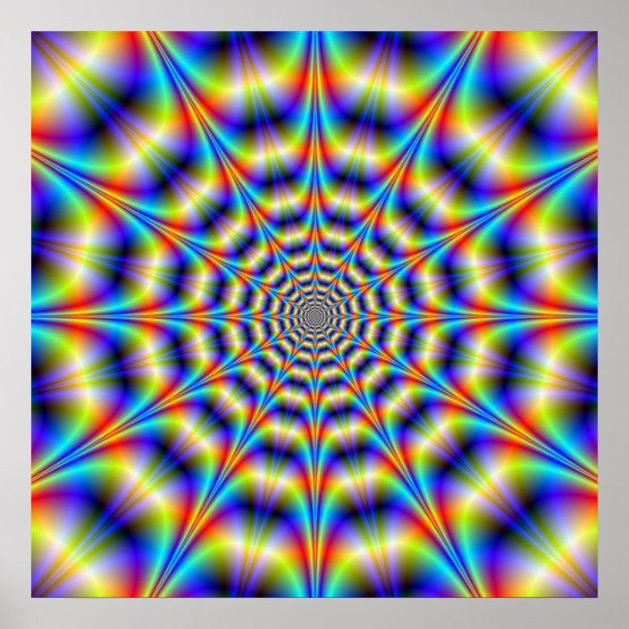 Psychedelic Wheel Poster | Zazzle.com
