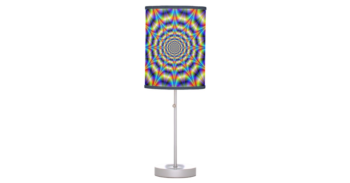 Psychedelic Wheel Table Lamp Zazzle Com, Psychedelic Lamp Shade Uk