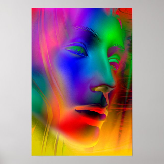 Psychedelic Woman Face Poster (Front)