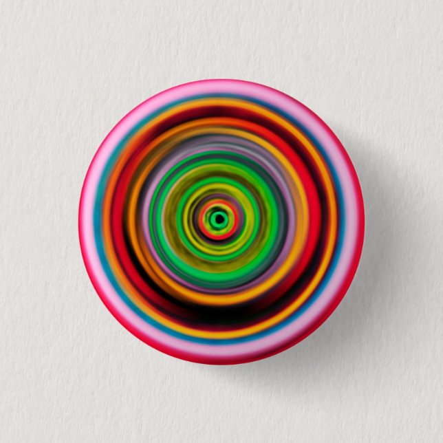 Psychedelic Wormhole Button (Front)