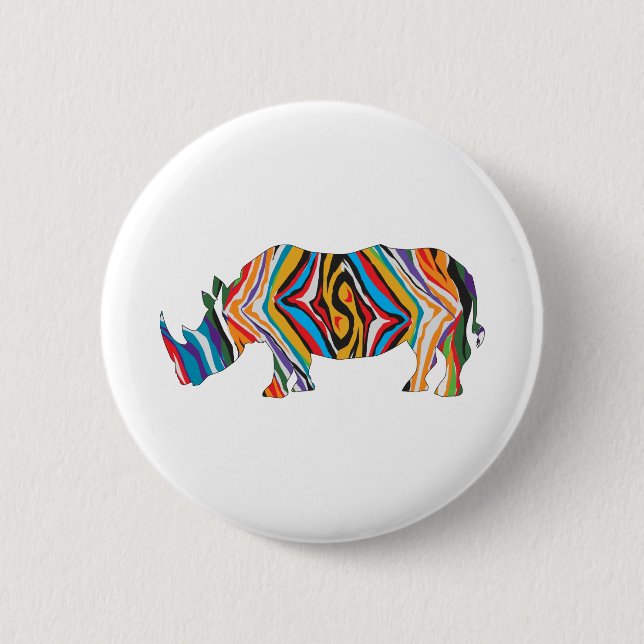 Psychedelic-Zebra-Unicorn Button (Front)