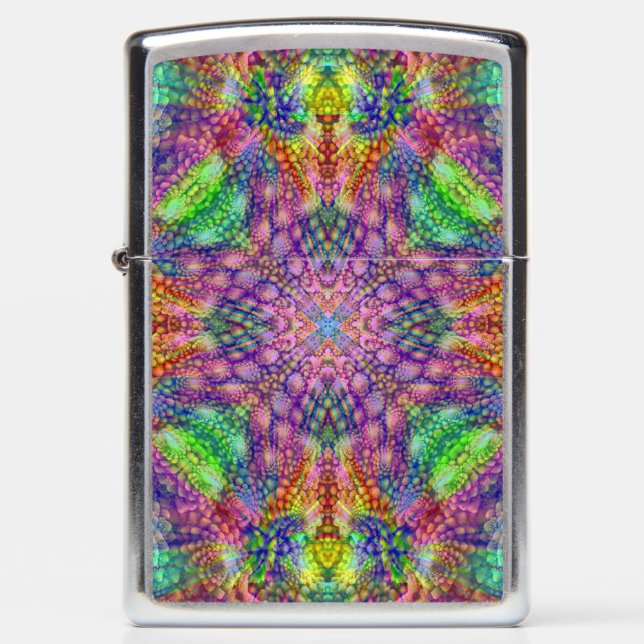 Psychedelic Zippo Street Chrome Pocket Lighter (Front)
