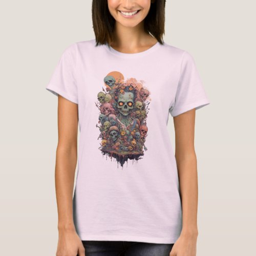 Psychedelic Zombie Dreamscape T_Shirt