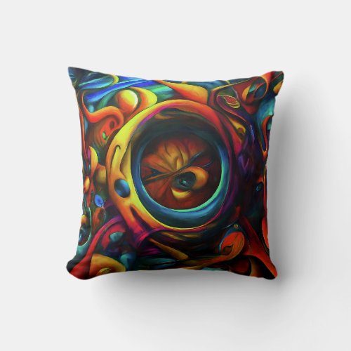PsychedelicApple Throw Pillow