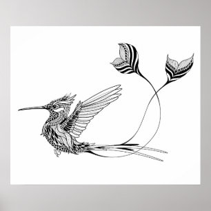 Psychedlic Bird Tattoo 2 Poster