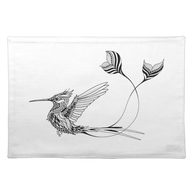 Psychedlic Bird Tattoo Placemat (Front)