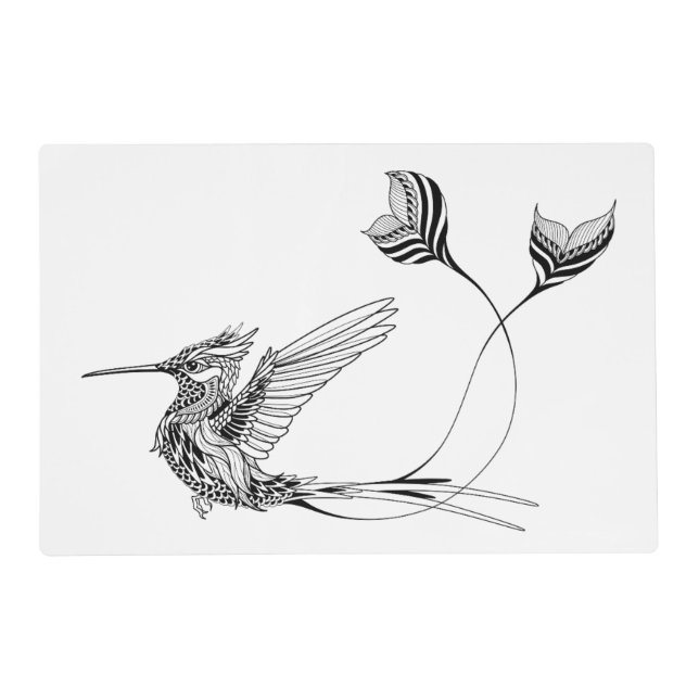 Psychedlic Bird Tattoo Placemat (Front)