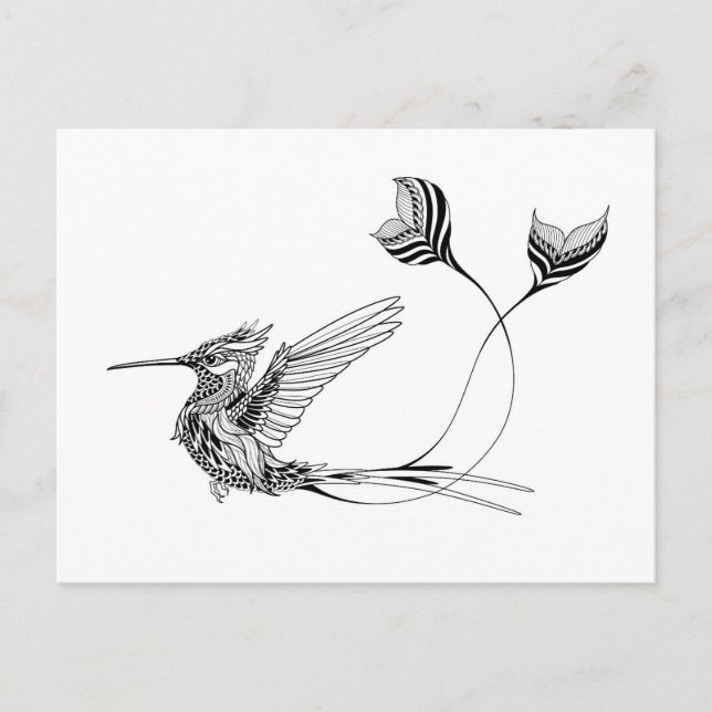 Psychedlic Bird Tattoo Postcard (Front)